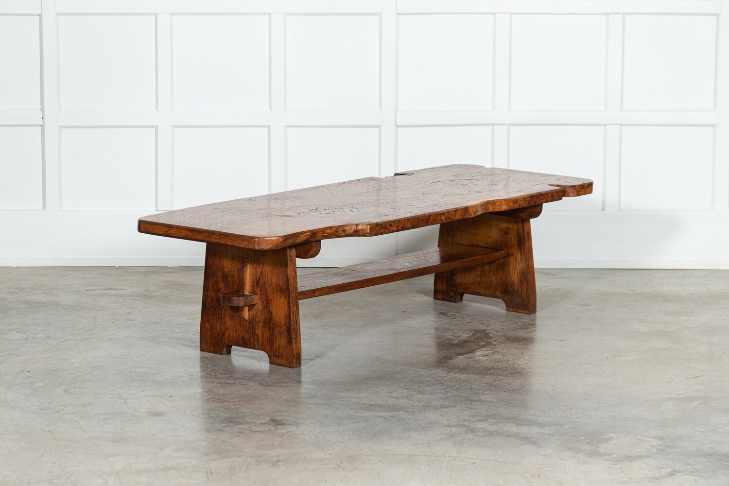 Large English MidC Burr Oak Coffee Table