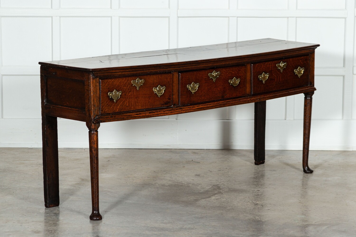 18thC English Oak Dresser Base