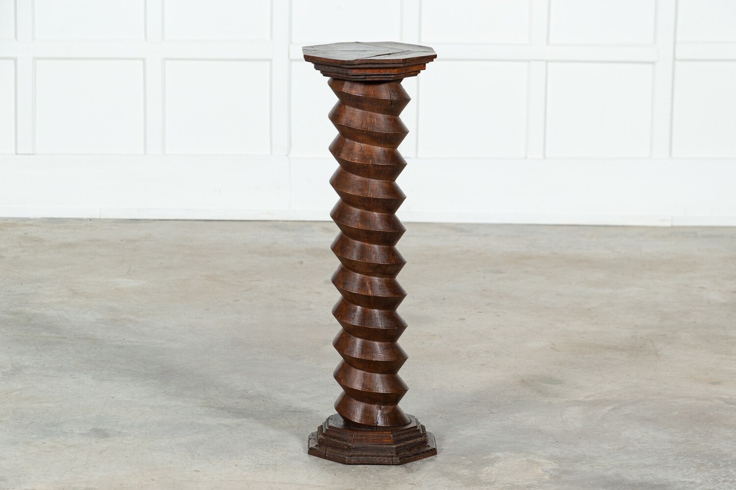 MidC French Elm Corkscrew Pedestals/Table