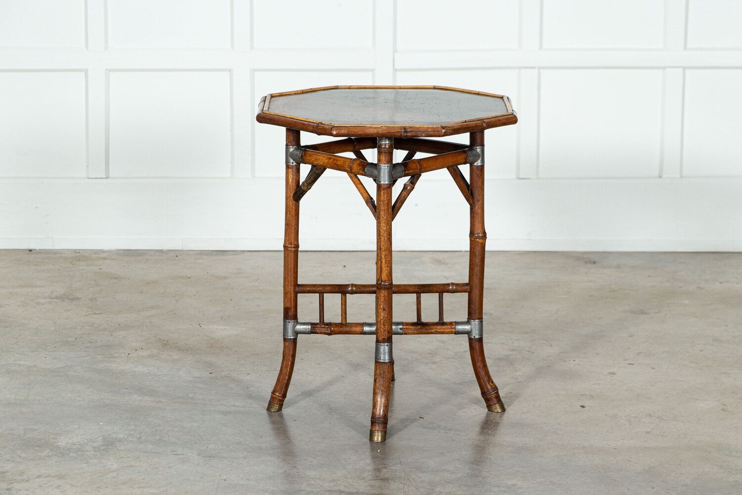 19thC English Bamboo Lacquered Occasional Table