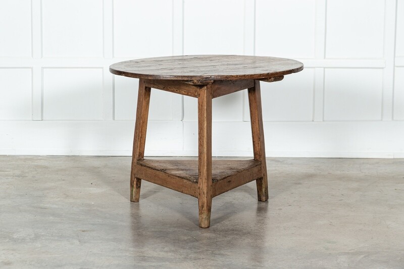 Large 18thC English West Country Sycamore Cricket Table