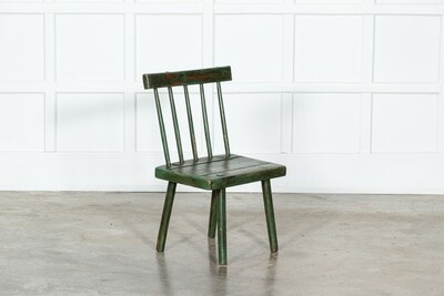 19thC Irish Vernacular Painted Ash, Elm & Pine Hedge Chair