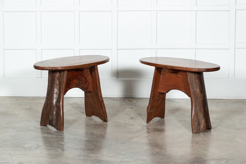 Pair MidC Oak Side / Coffee Tables