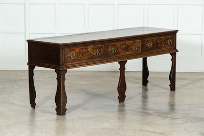 18thC English Oak Dresser Base