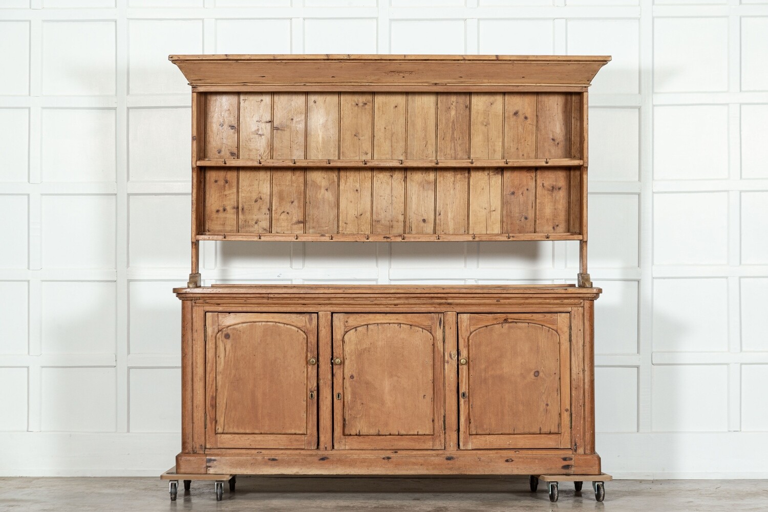 Large 19thc English Pine Vernacular Dresser