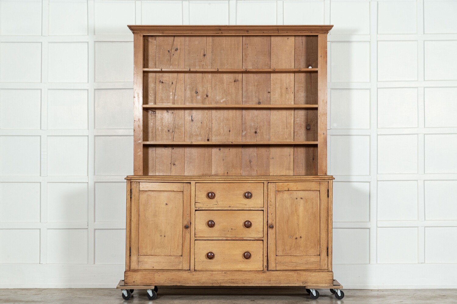 Large 19thC English Pine Dresser