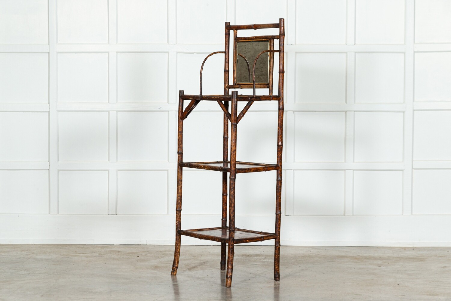19thC English Bamboo Etagere