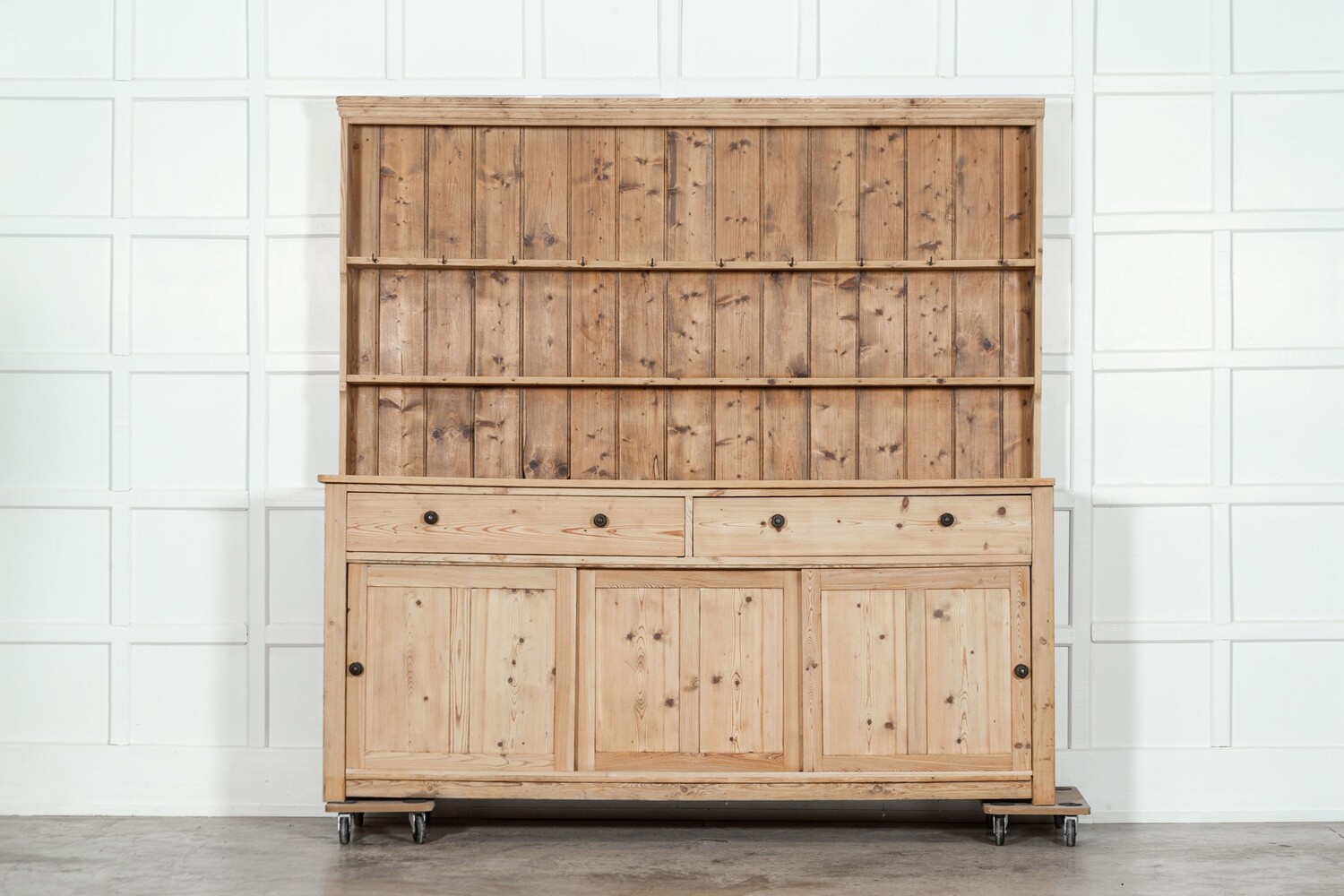 Large 19thC English Pine Dresser