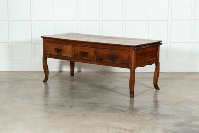 Large 19thC French Fruitwood Server Table