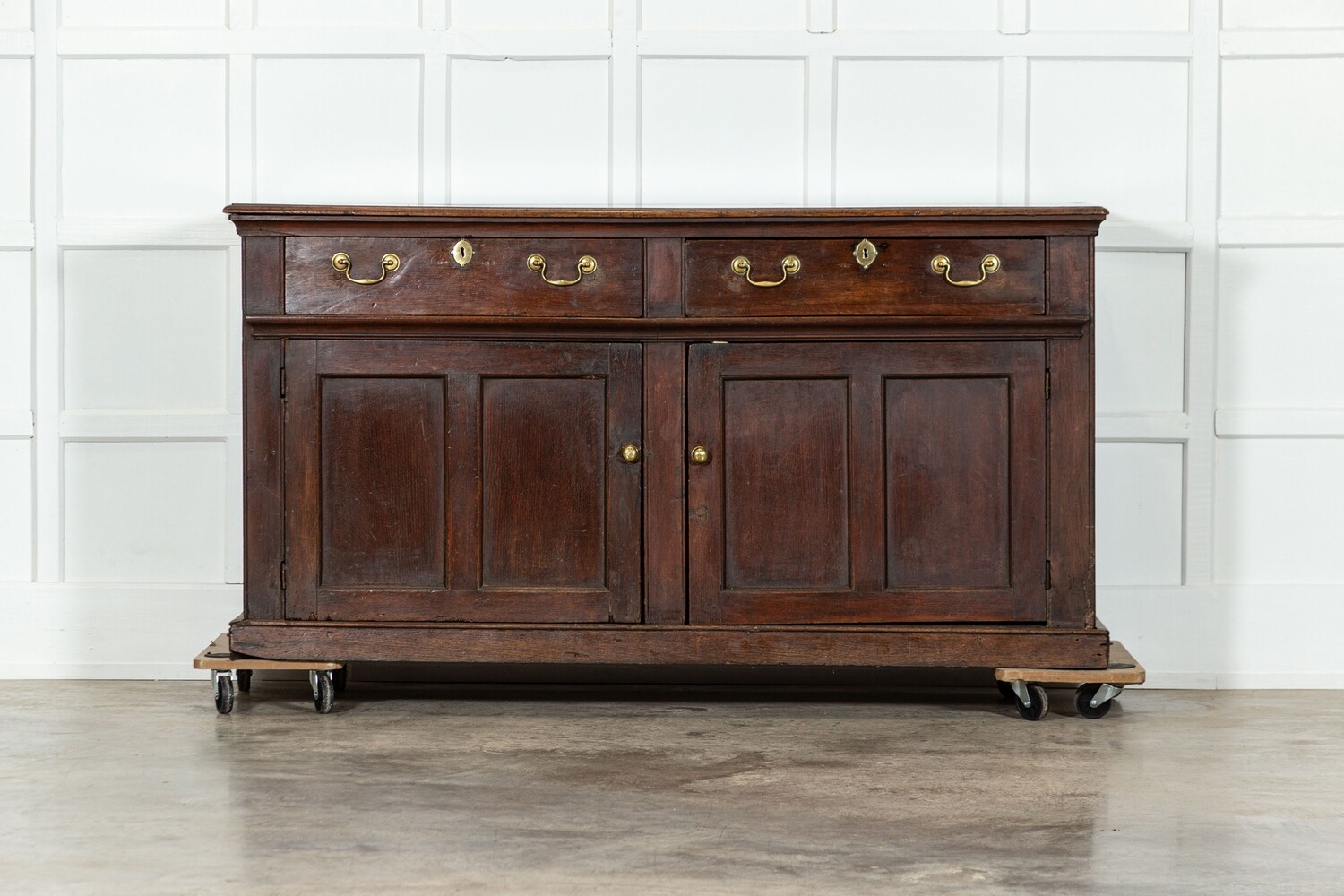 19thC English Oak Dresser Base