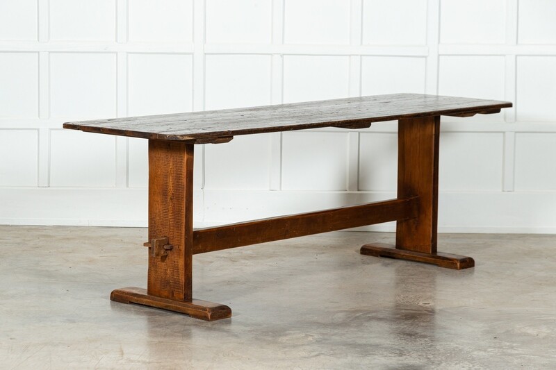 Large English Pine Refectory Table