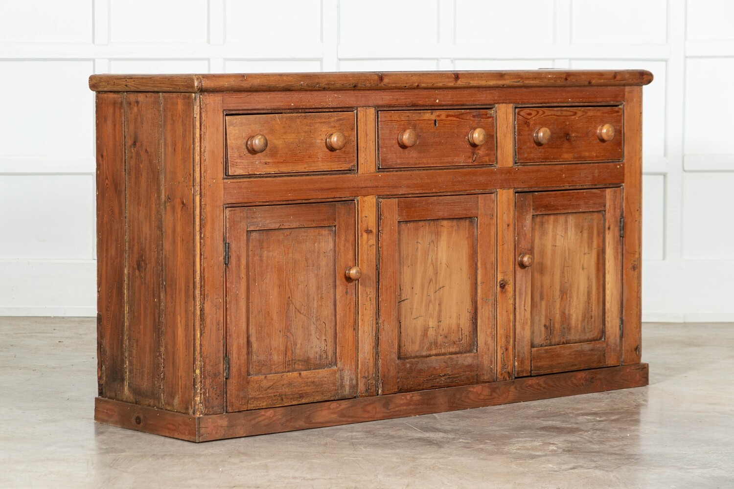 19thC English Pine Dresser Base