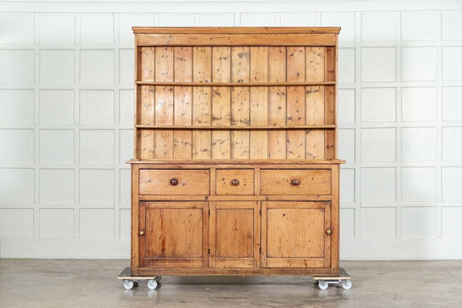 Large 19thC English Pine Dresser
