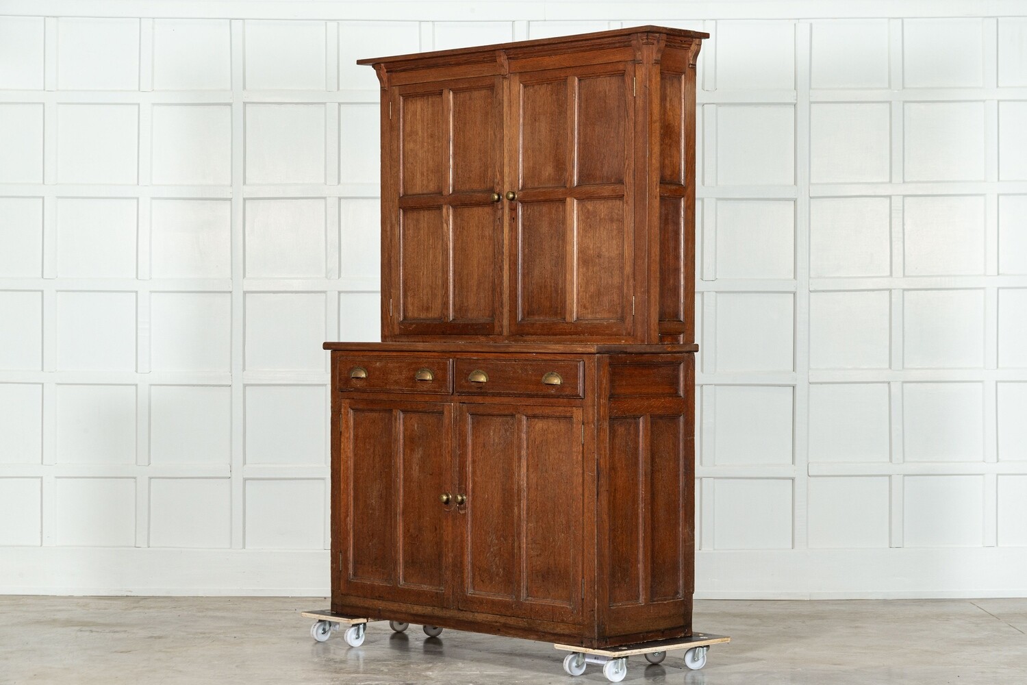 English Oak Housekeepers Cabinet
