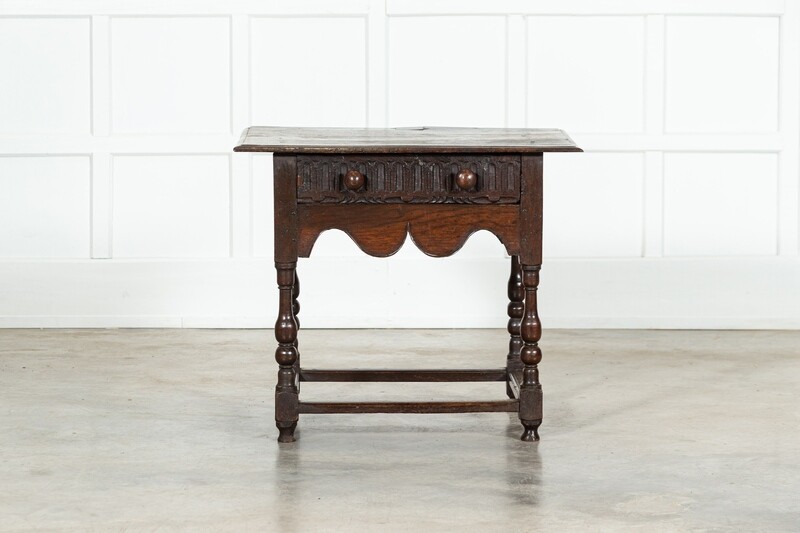 Early 19thC English Vernacular Oak Hall Table