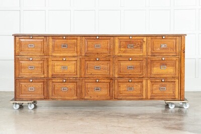 Large French Oak Haberdashery Drawers / Cabinet / Console