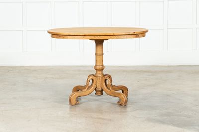 19thC French Fruitwood & Pine Oval Table