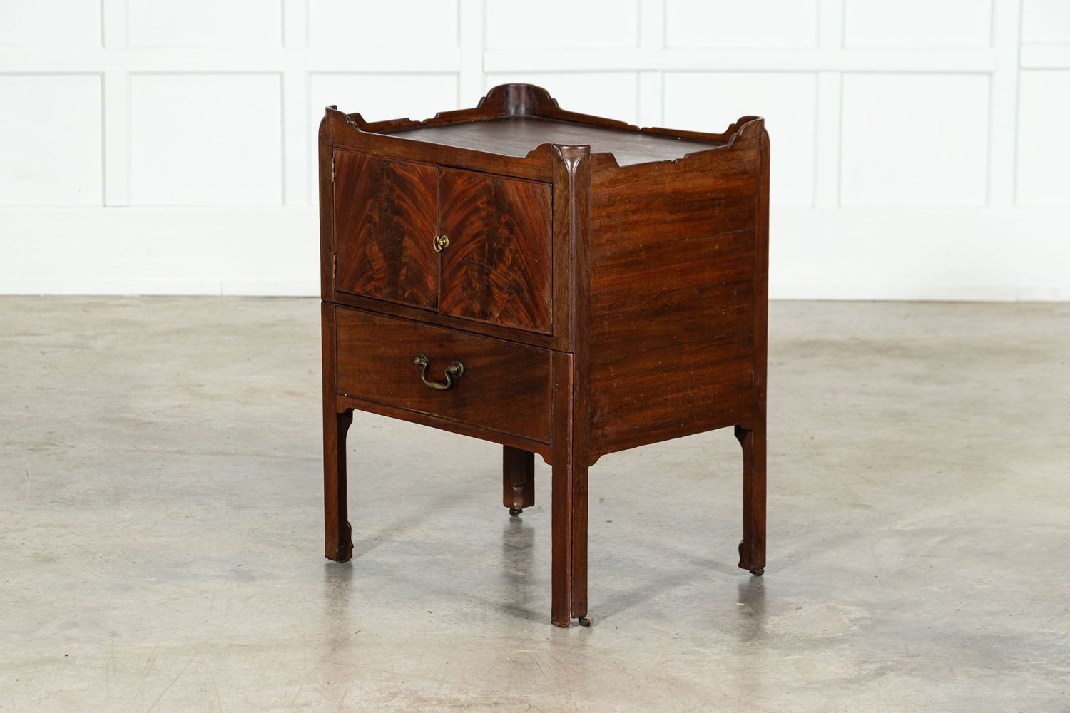 English George III Mahogany Bedside Chest