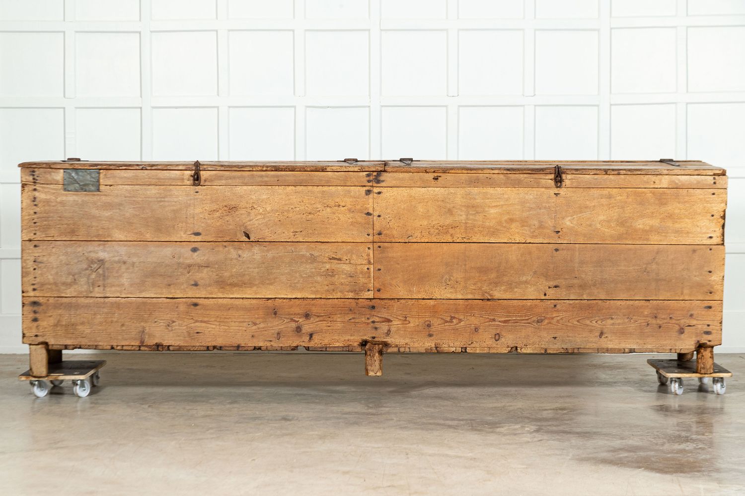 Monumental Georgian English Elm & Pine Grain Counter