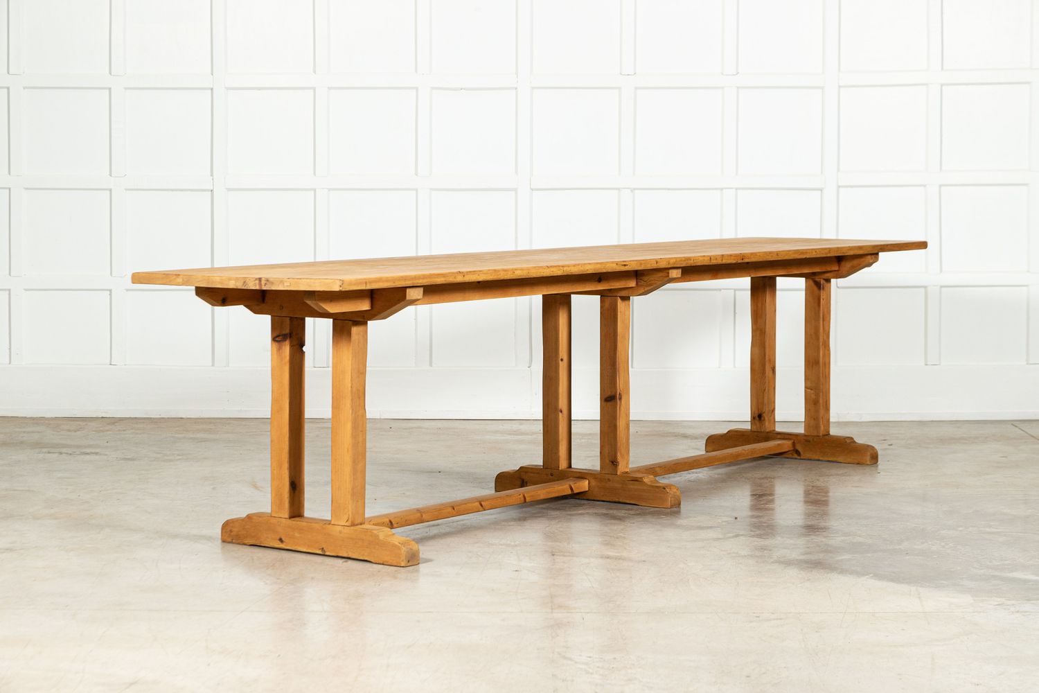 Monumental English Pine Refectory Table