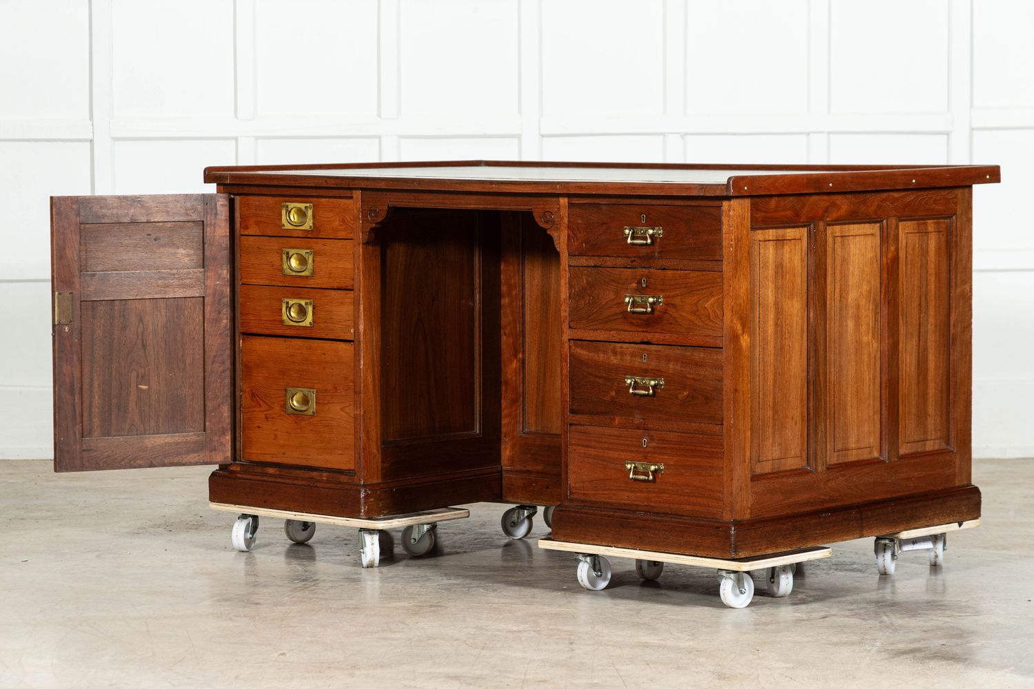19thC English Walnut Desk