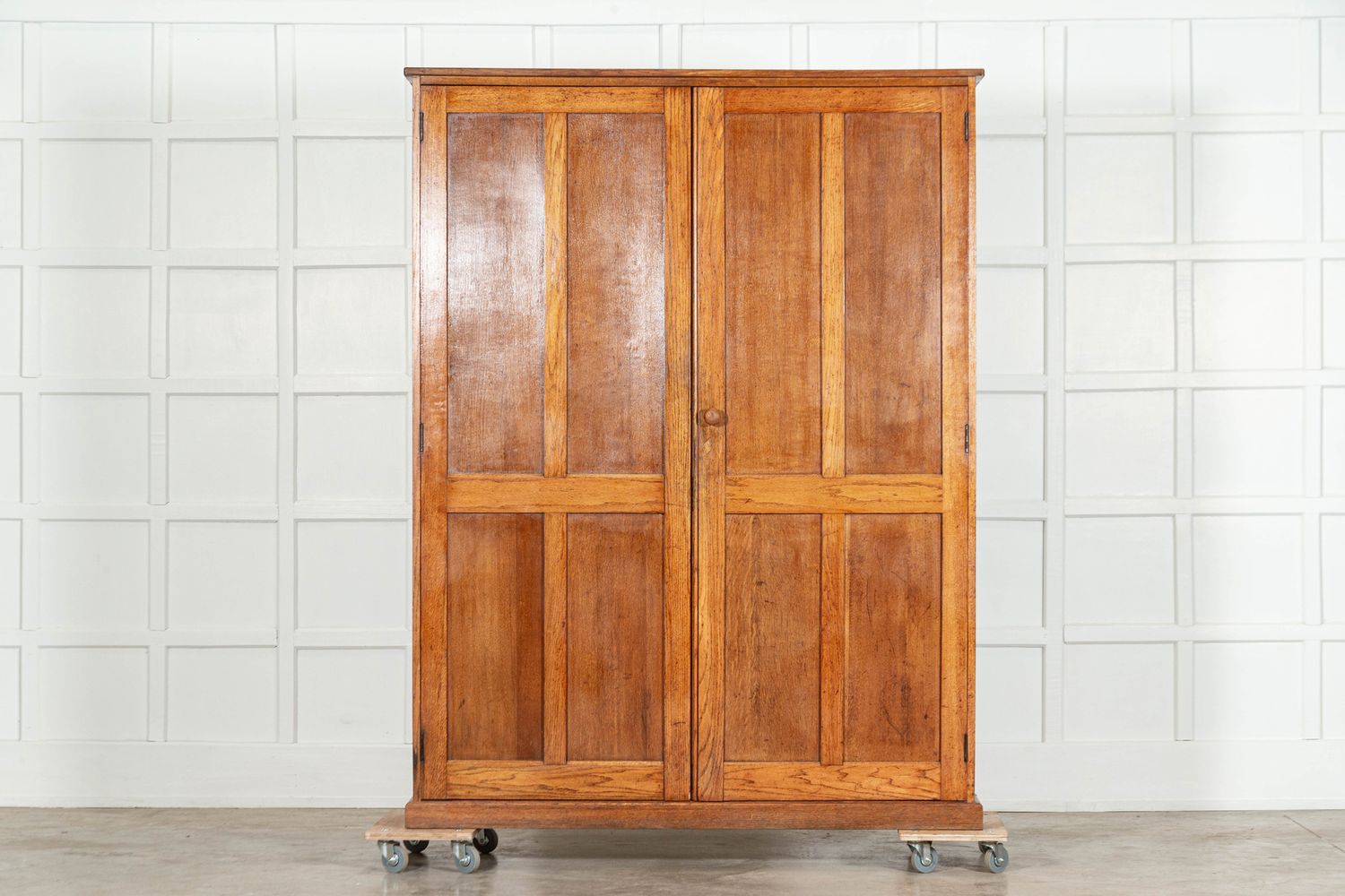Large English Oak Panelled Larder Cupboard