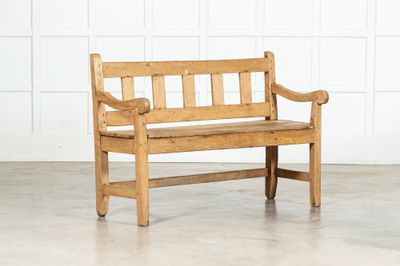 19thC English Pine Bench 19thC English Pine Bench