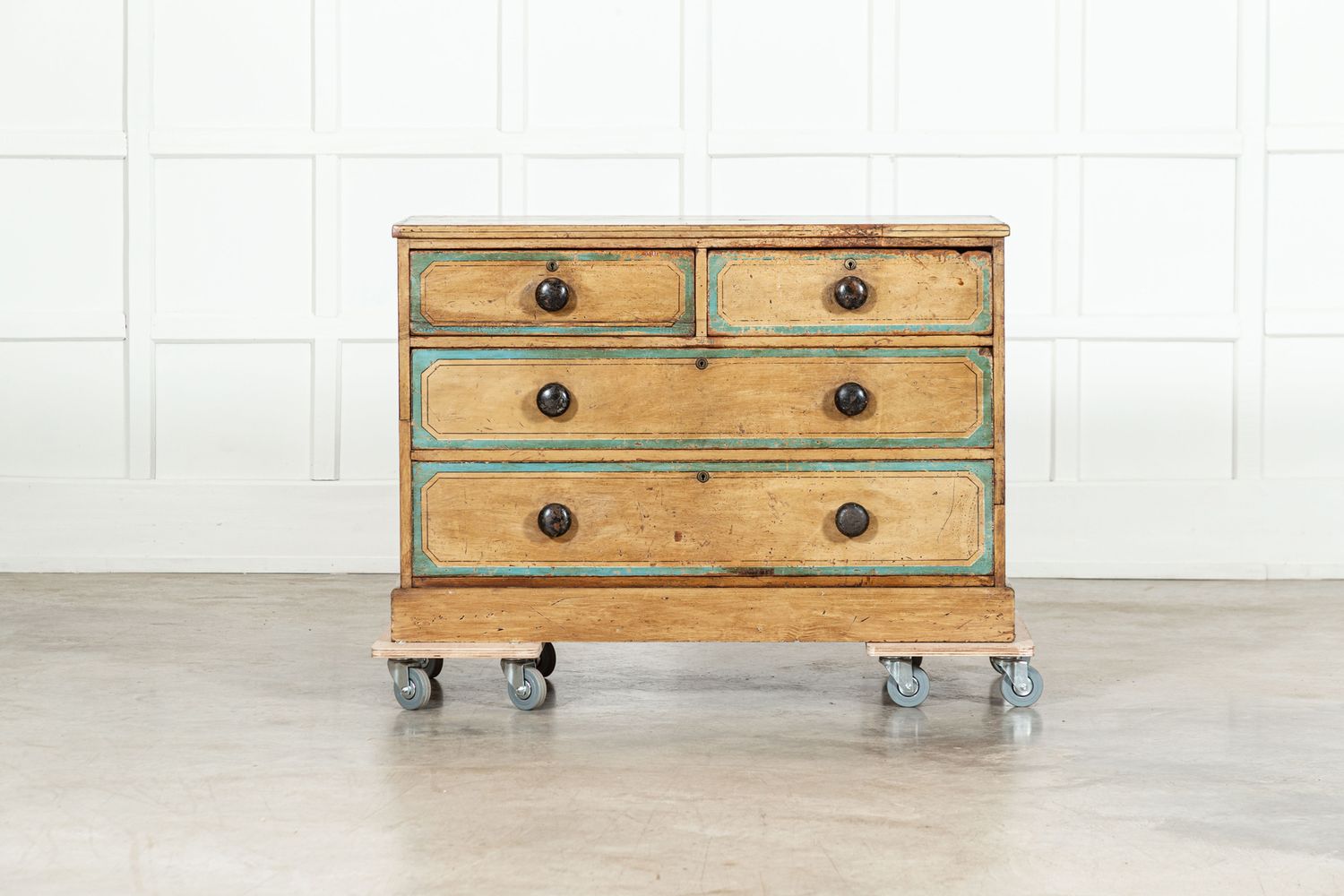 English Regency Painted Pine Chest Drawers