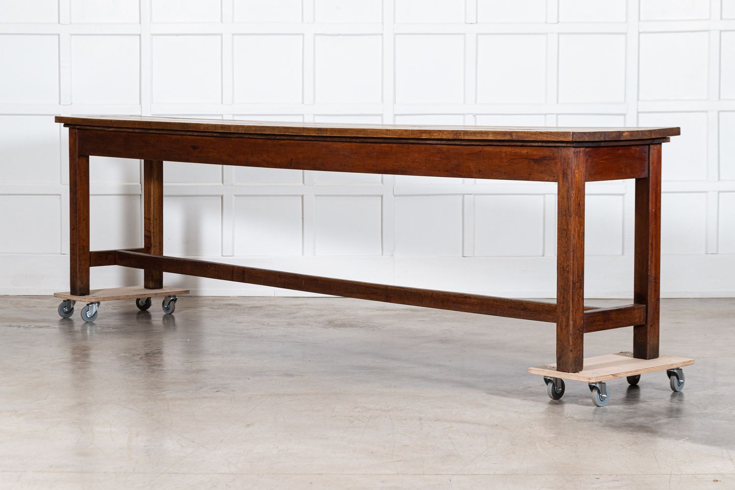 Monumental 19thC English Oak /Beech Scullery Table