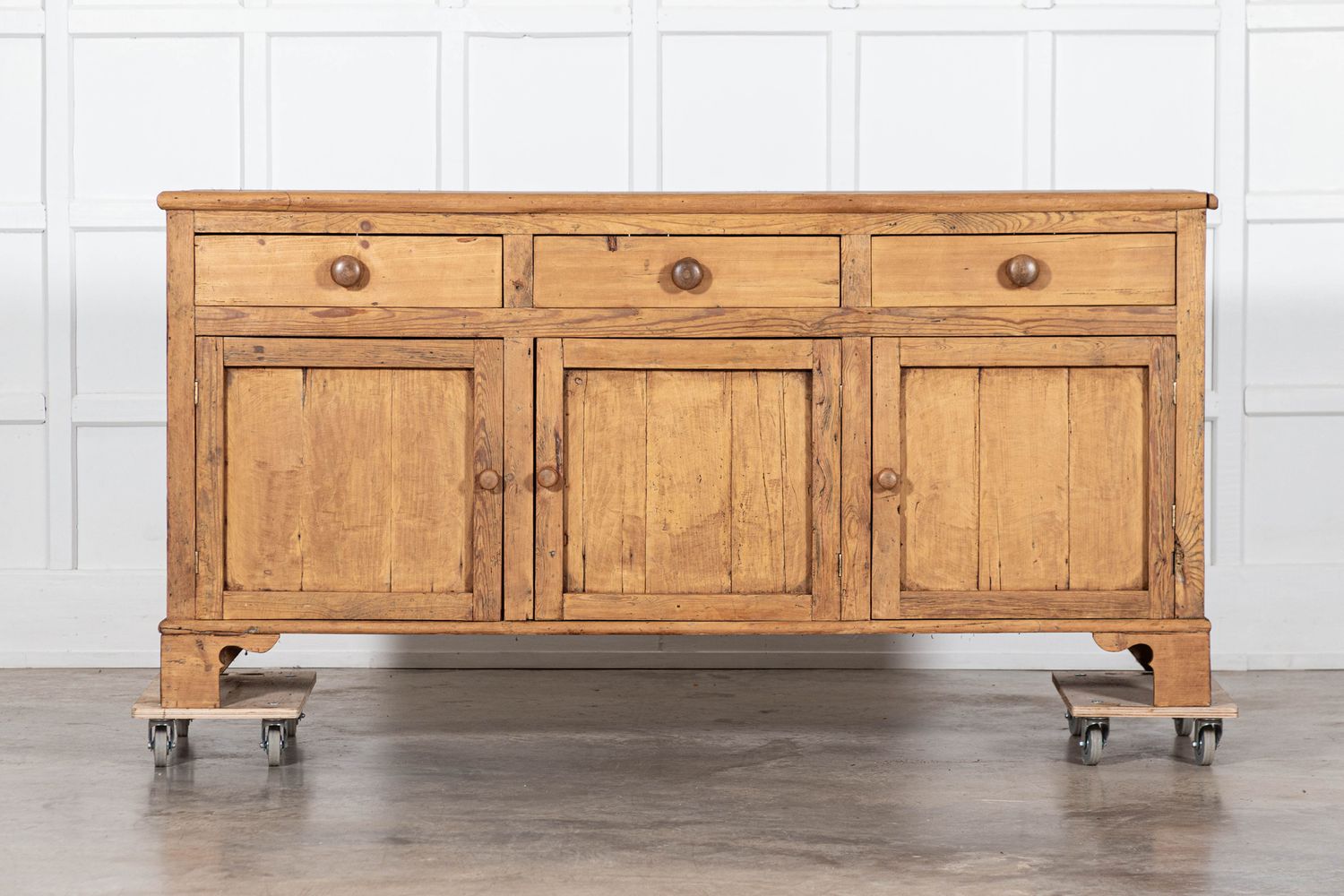 19thC English  Pine Dresser Base
