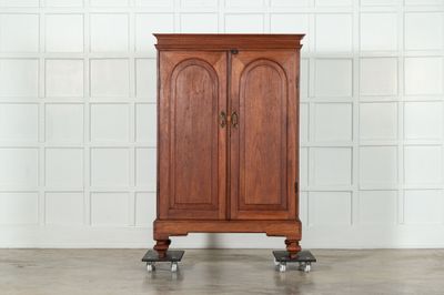 19thC Colonial Campaign Teak Armoire