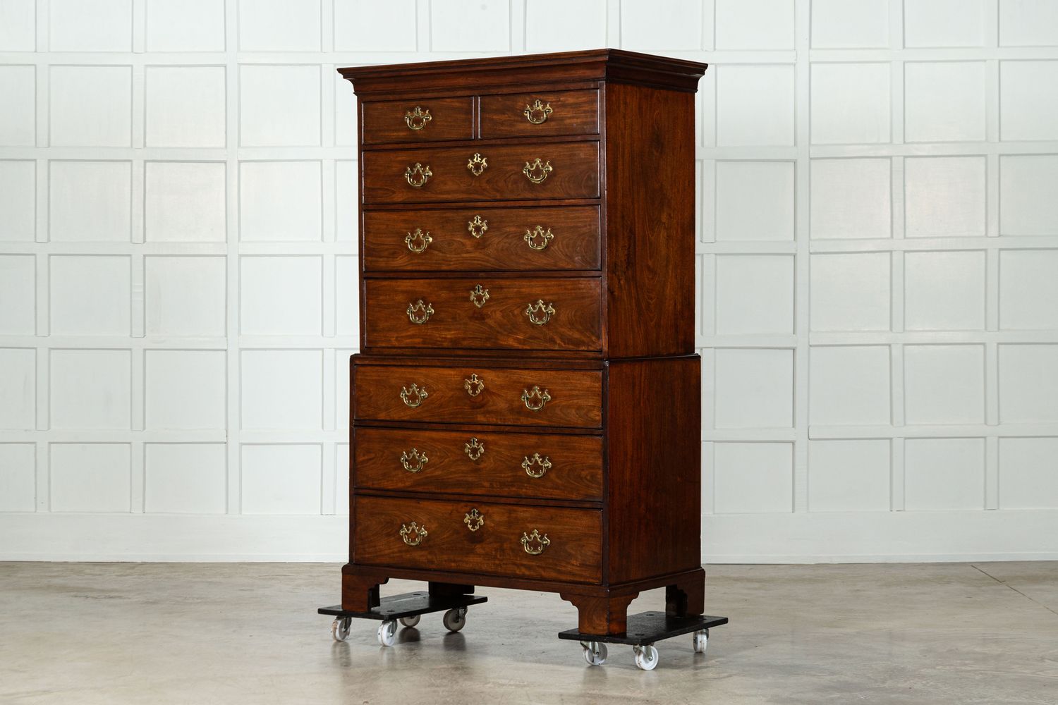 English George III Mahogany Chest on Chest
