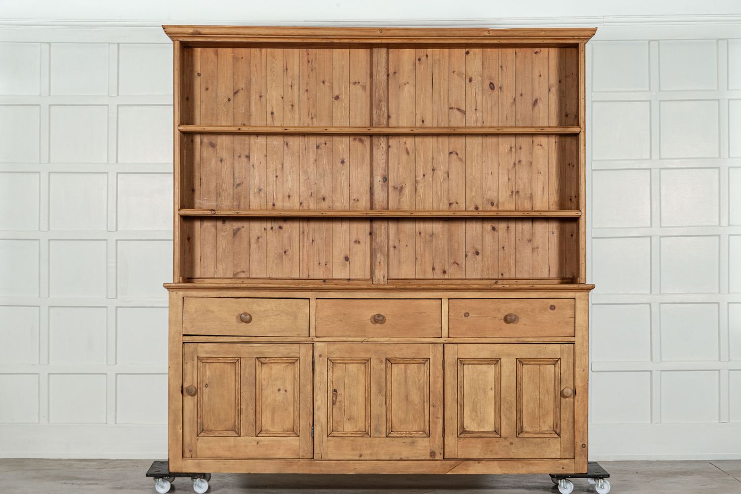 Large 19thC English Pine Dresser