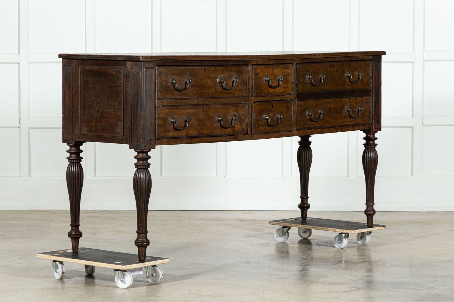 George III English Oak Dresser Base