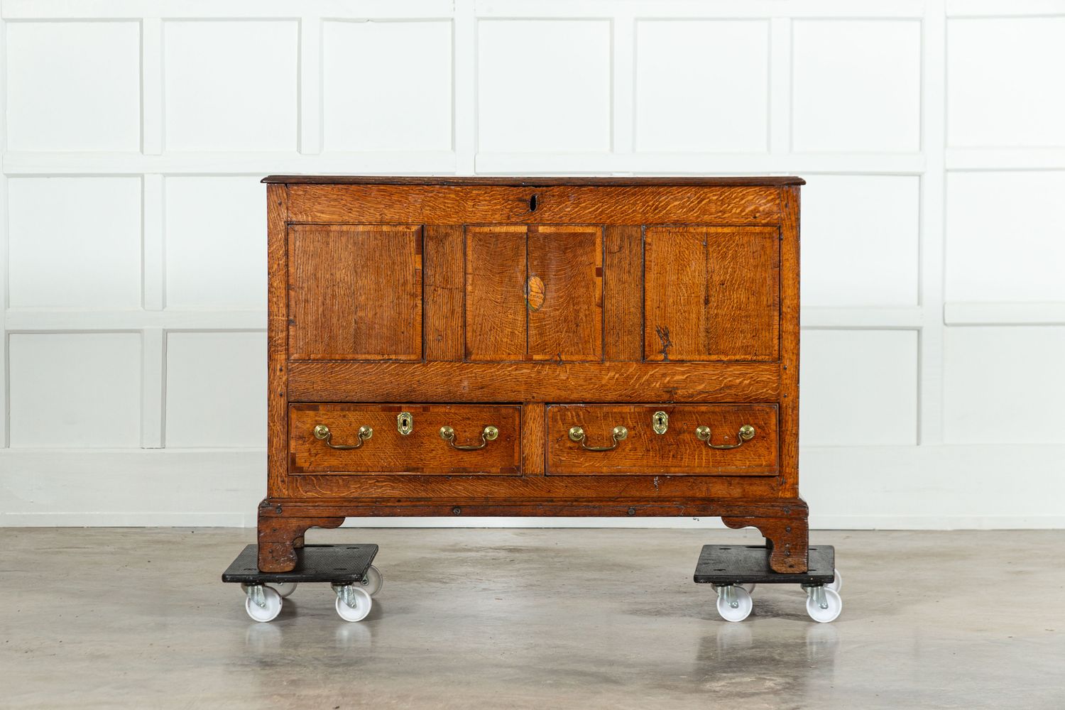 George III English Oak Mule Chest