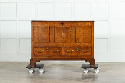 George III English Oak Mule Chest