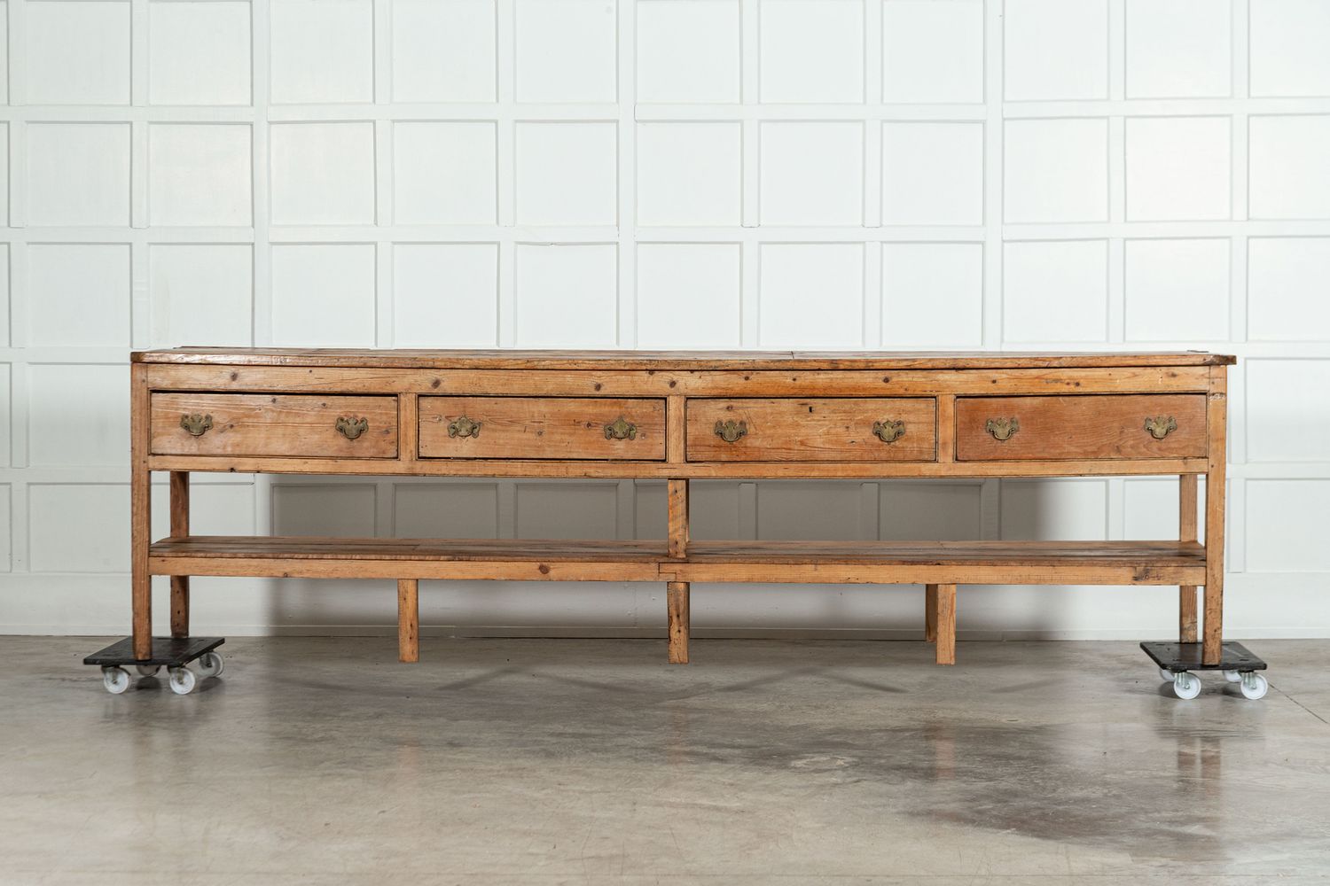 Monumental 19thC English Country House Dresser Base