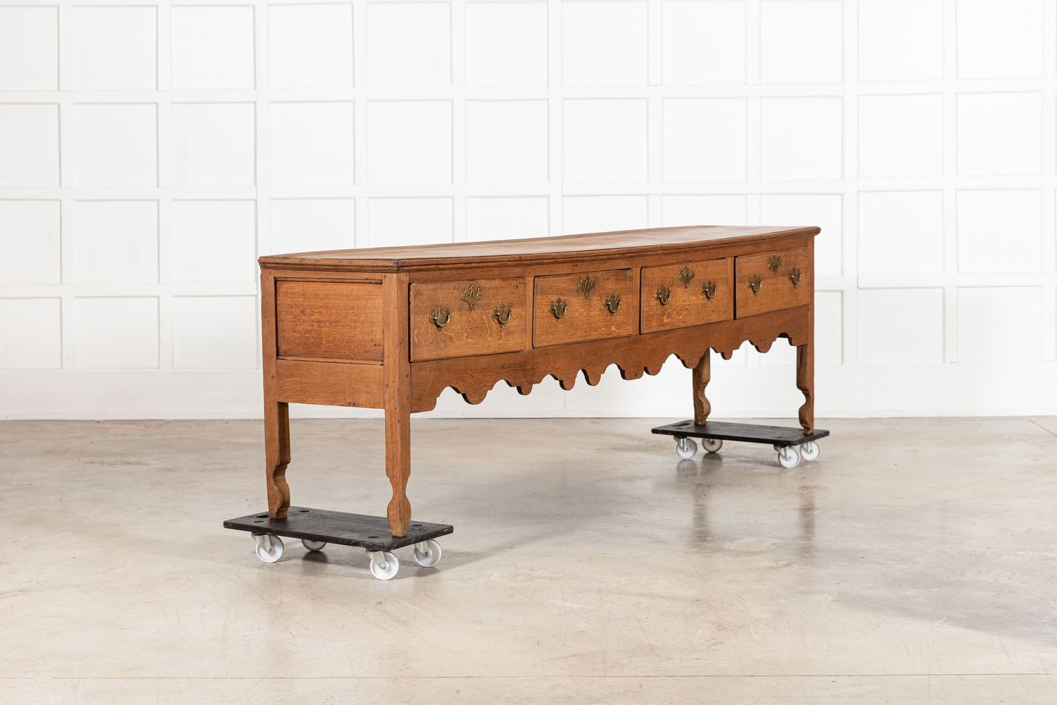 Large Early 19thC English Oak Dresser Base