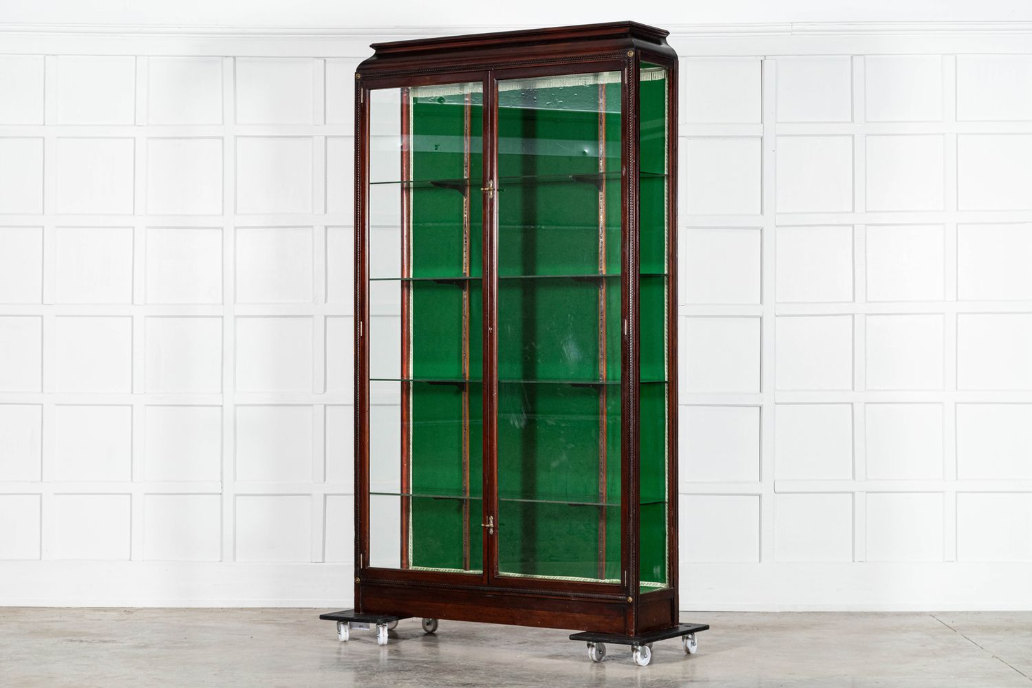 19thC English Mahogany Glazed Display Cabinet