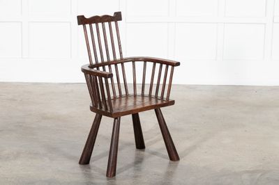 Irish 19thC Vernacular Oak & Elm Famine Chair Irish 19thC Vernacular Oak & Elm Famine Chair