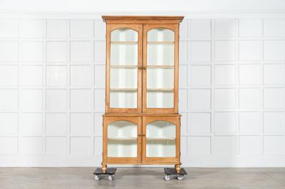 Large 19thC English Pine Glazed Cabinet