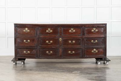 Large 18thC English Vernacular Oak Dresser Base / Counter