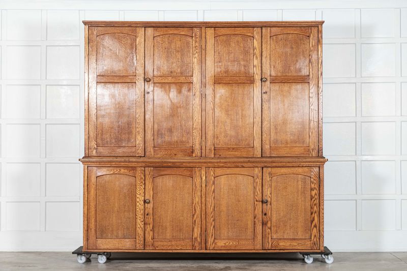 Monumental English Oak Housekeepers Cupboard