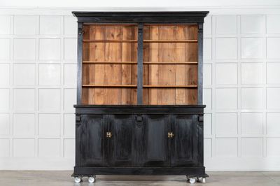 19thC Oak & Pine Ebonised Open Bookcase / Dresser 19thC Oak & Pine Ebonised Open Bookcase / Dresser