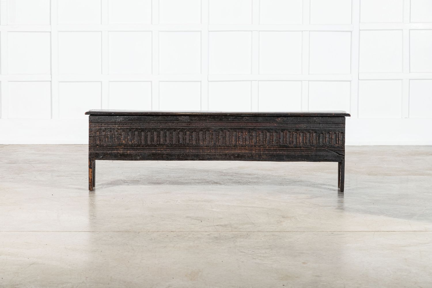 Large 17th English Oak Sword Chest