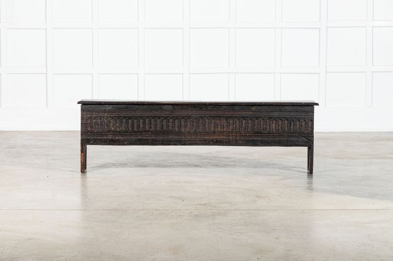 Large 17th English Oak Sword Chest
