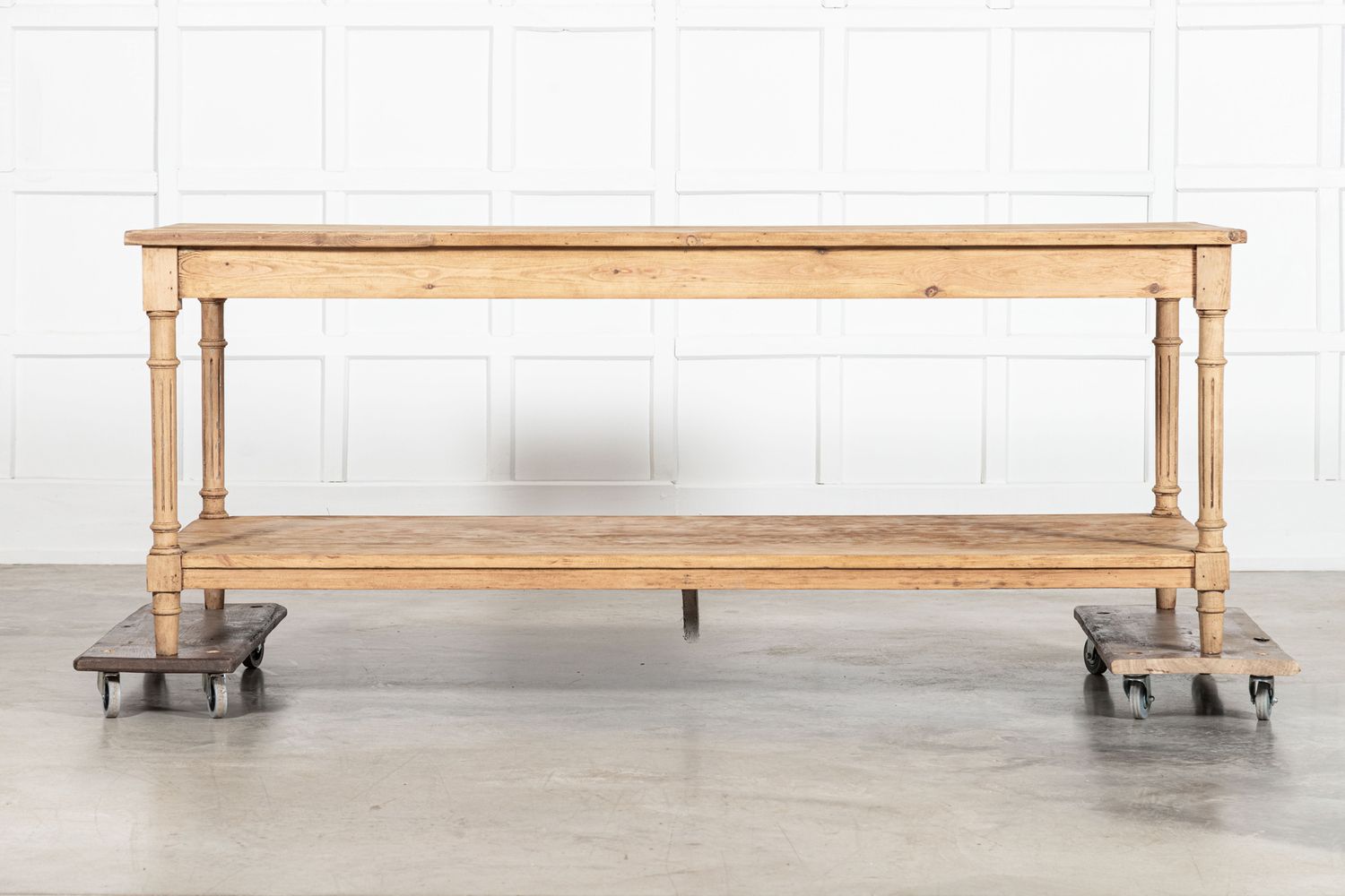 Large French Pine & Beech Pine Drapers Table