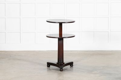 19thC English Mahogany Dumbwaiter Side Table