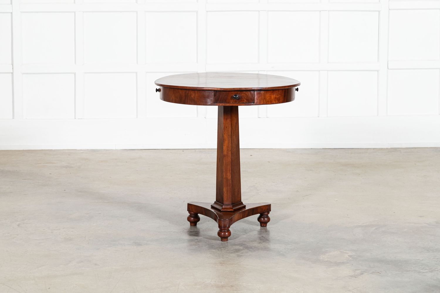 19thC English Mahogany Drum Table