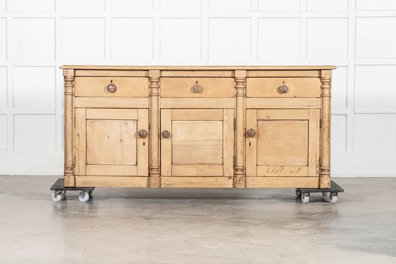 19thC English Pine Dresser Base